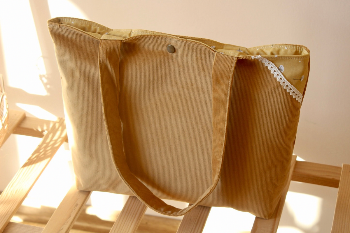 Zigzagdikis Hardal Fitilli Fisto Detaylı Kadife Omuz Çantası