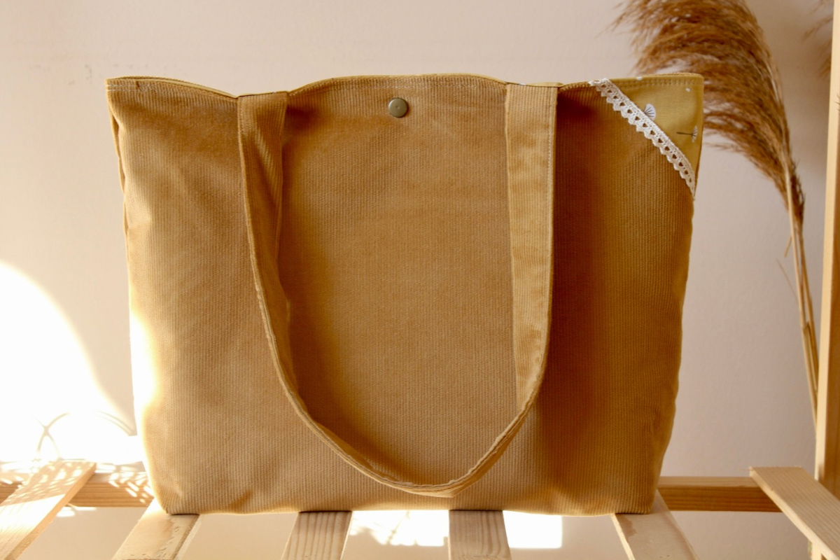 Zigzagdikis Hardal Fitilli Fisto Detaylı Kadife Omuz Çantası