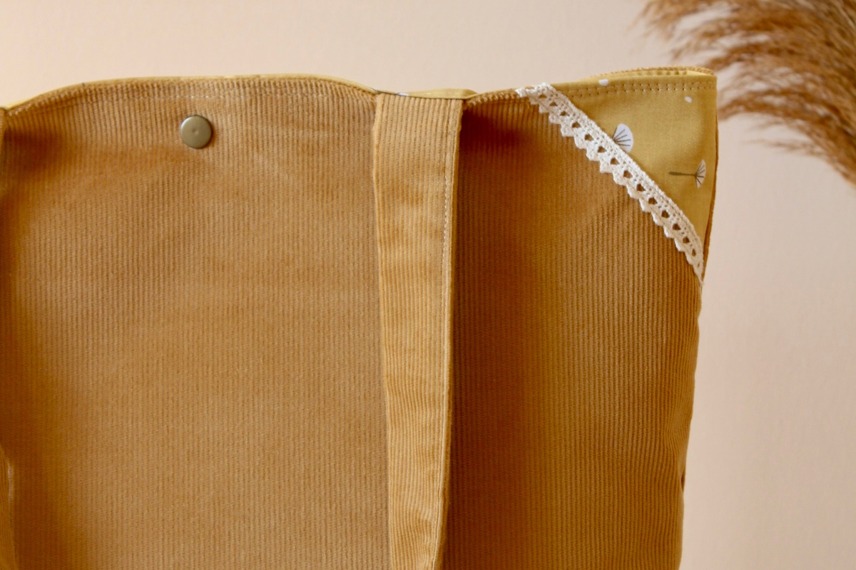 Zigzagdikis Hardal Fitilli Fisto Detaylı Kadife Omuz Çantası