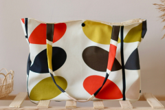 Zigzagdikiş Renkli Yapraklar xl Keten Kol Çantası