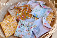 Zigzagdikis 10 Adet Çiçek Desen Mini Cüzdan