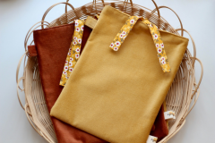 Zigzagdikiş Fitilli Kadife Kumaş Bağcıklı Kitap Kılıfı