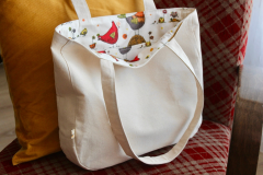 Zigzagdikis Naturel Kanvas Kol Çantası