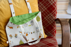 Zigzagdikis Desenli Pamuklu Mini Çanta-4