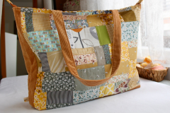 Zigzagdikis Büyük Boy El Yapımı Patchwork Kol Çantası