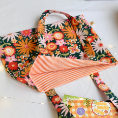 Zigzagdikis Renkli Çiçekler Desen Mini Çanta