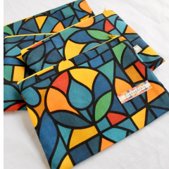 Zigzagdikis Renkli Cam Desen Fermuarlı Çanta