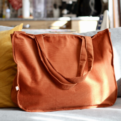 Zigzagdikis Kiremit Fitilli Kadife XL Tote Çanta