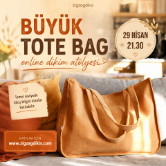 Zigzagdikiş Online Büyük Boy Totebag Dikim Atölyesi
