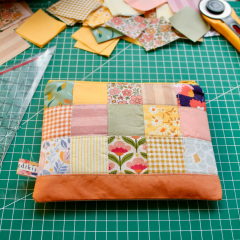 YENİ Zigzagdikis Patchwork & Kırkyama Fermuarlı Çanta