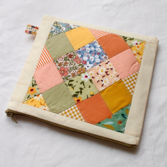 YENİ Zigzagdikiş Patchwork -Kırkyama Fermuarlı Çanta